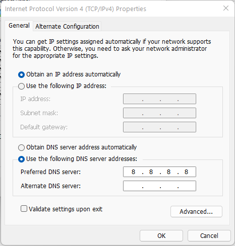 dns settings