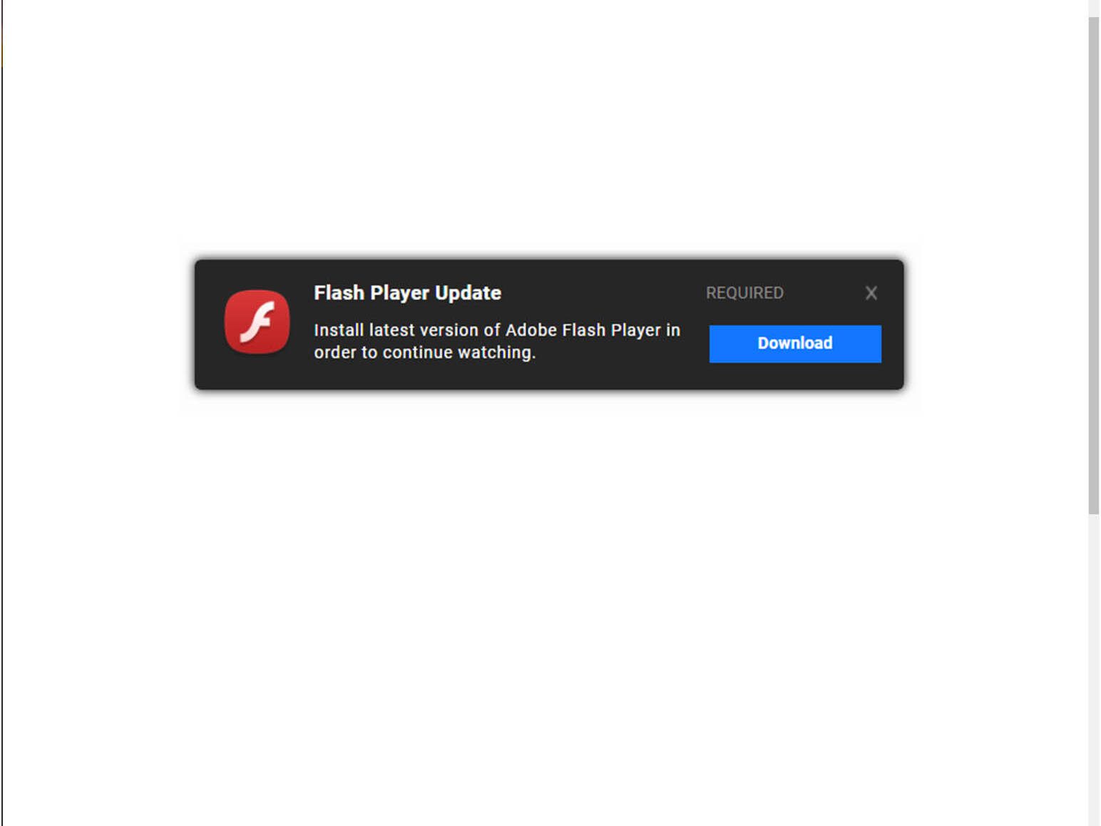 fake flash player update download now