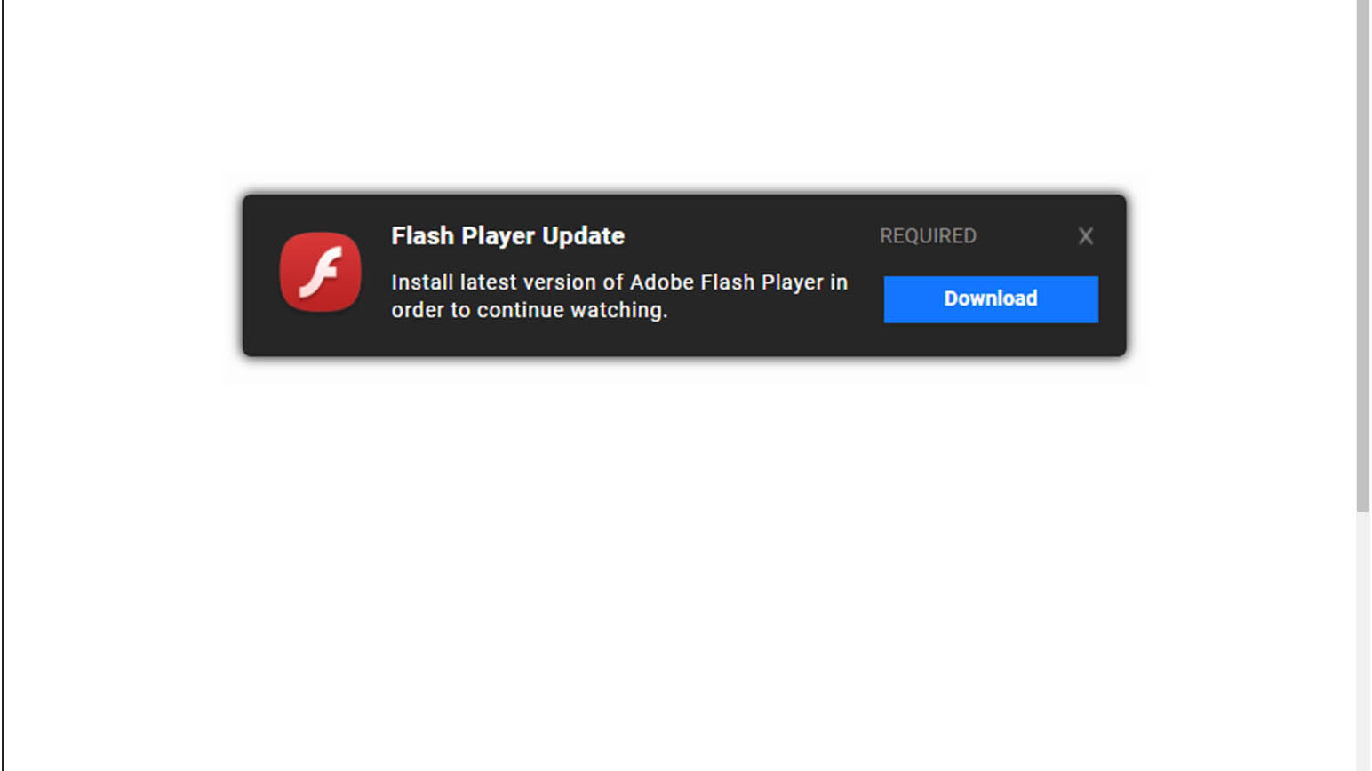 fake flash player update download now