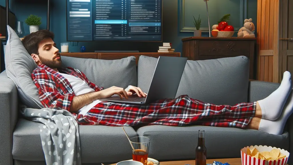 home working employee ready for work