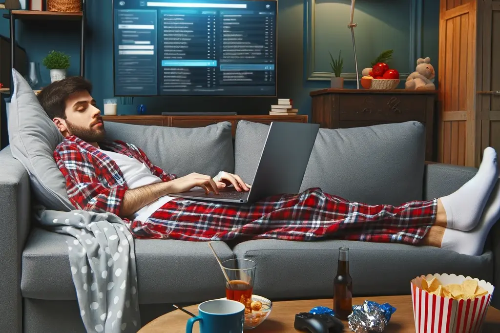 home working employee ready for work