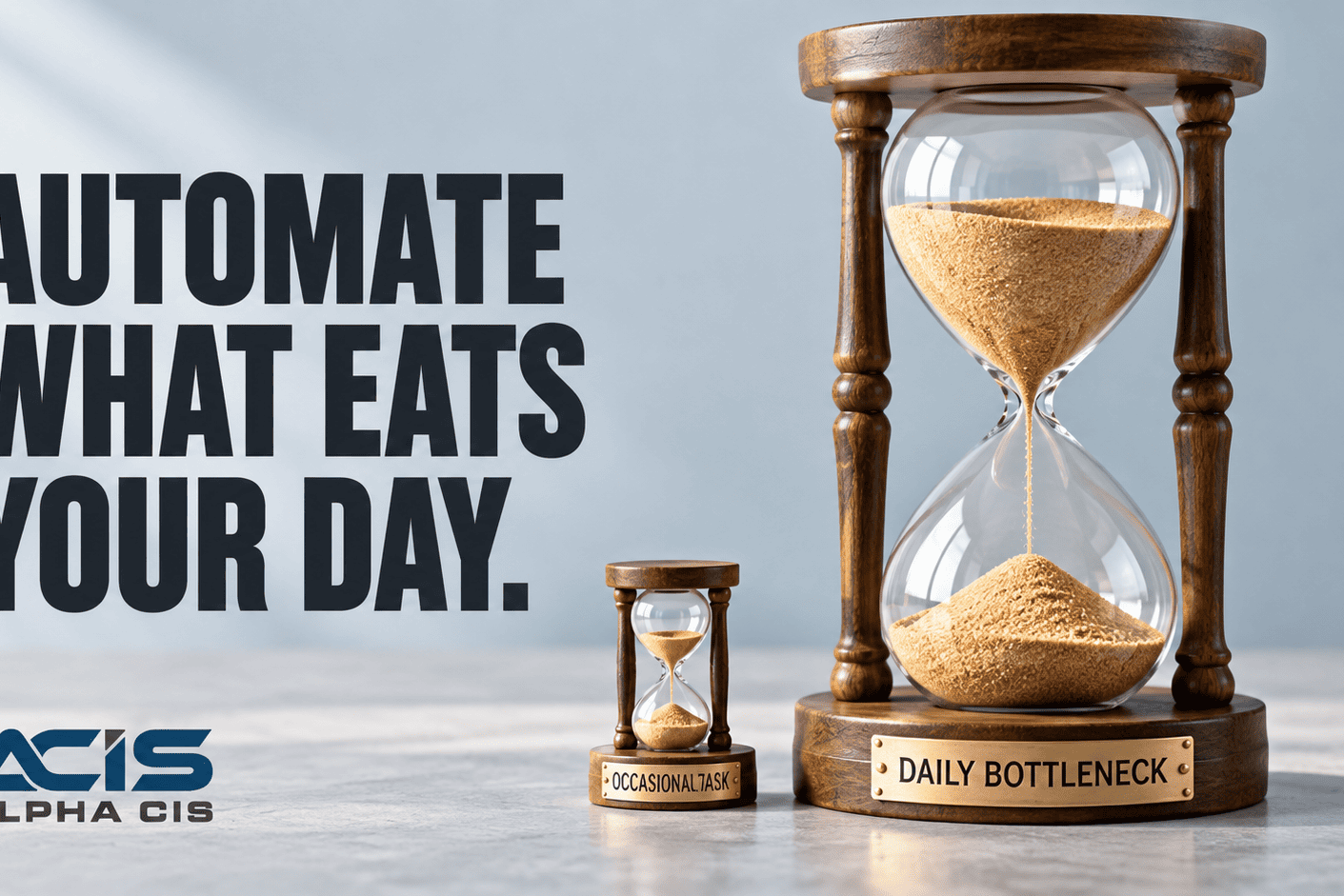 Automate the daily bottleneck first 1