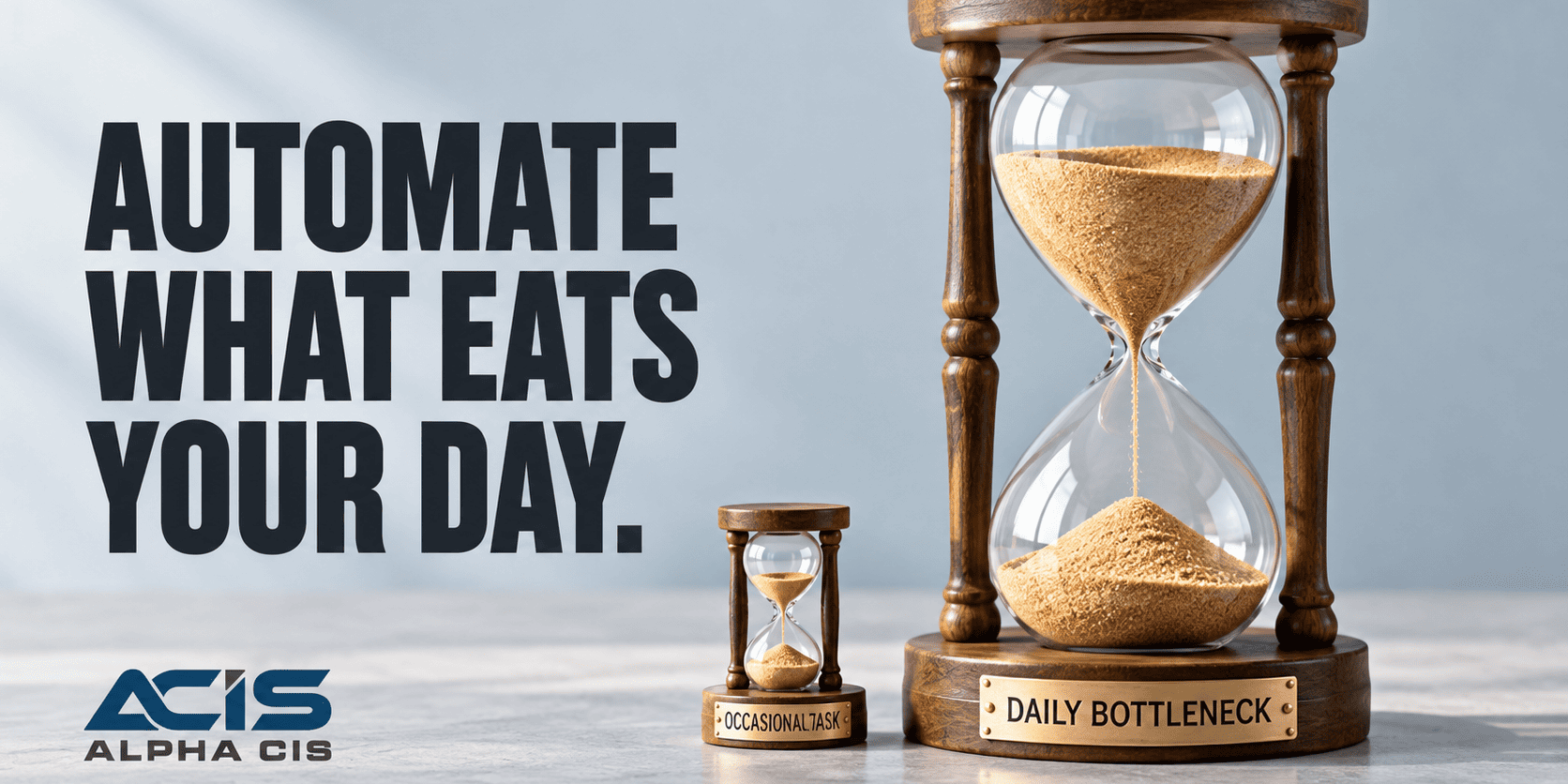 Automate the daily bottleneck first 1