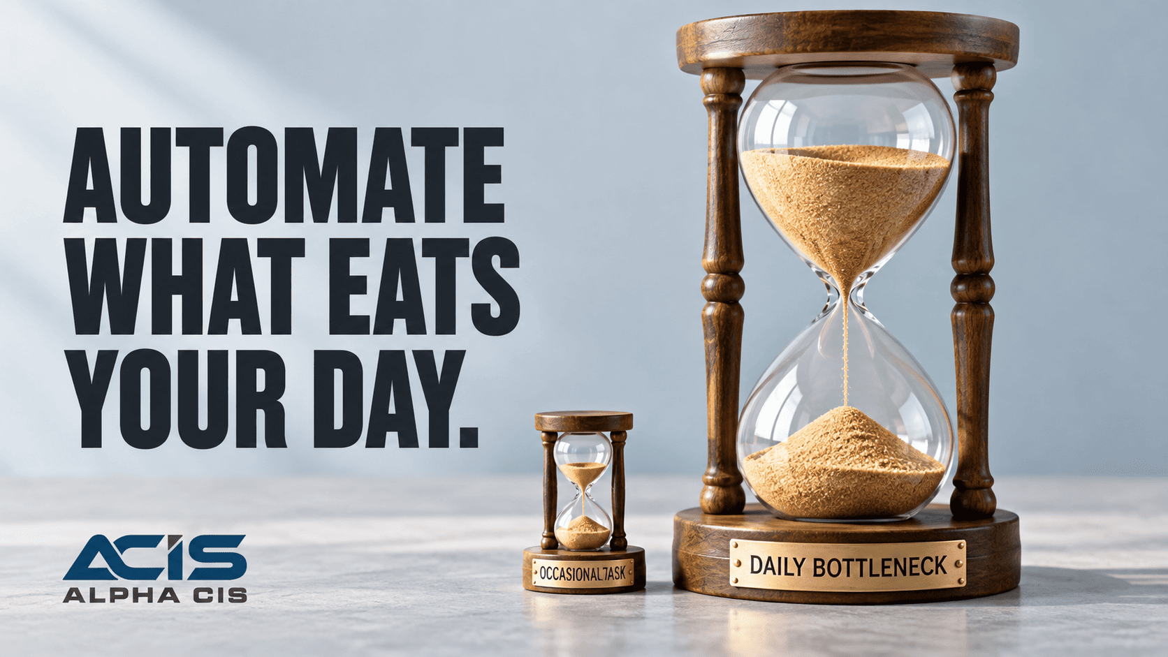 Automate the daily bottleneck first 1