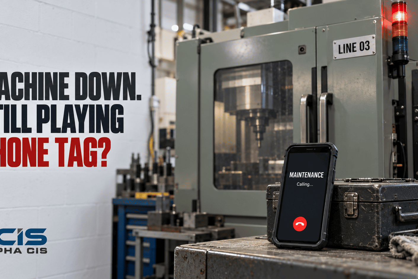 Stopped CNC maintenance call waiting 1