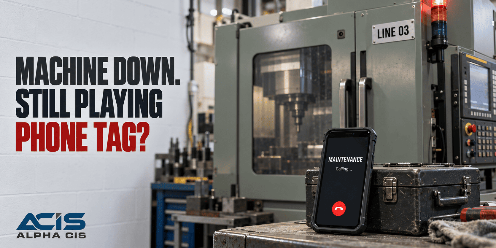 Stopped CNC maintenance call waiting 1