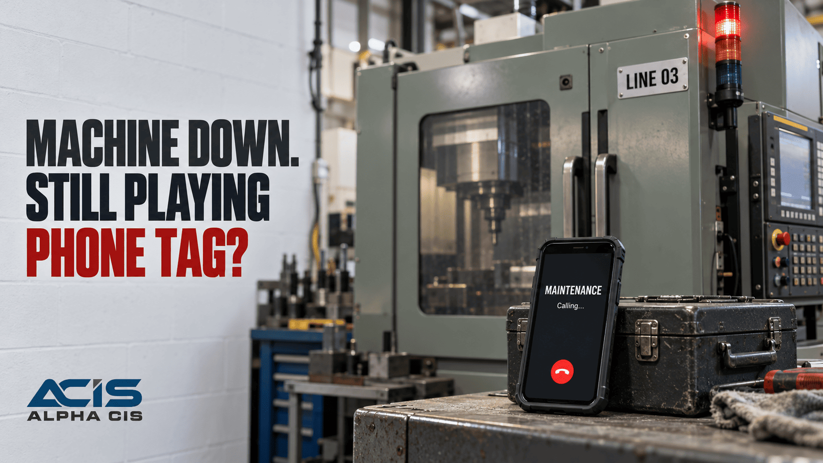 Stopped CNC maintenance call waiting 1